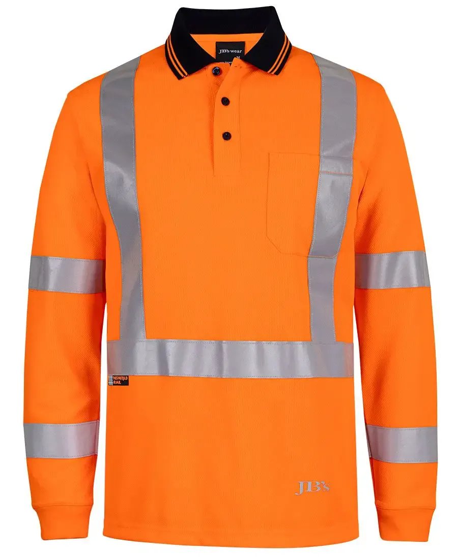 Jb's NSW QLD Rail X Back Polo Shirt 6DAQL Metro Workwear